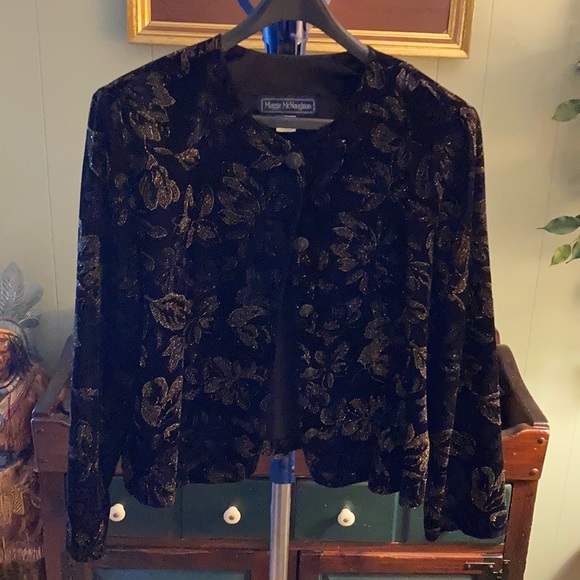 Maggie McNaughton short velour party jacket 18W - Picture 1 of 8